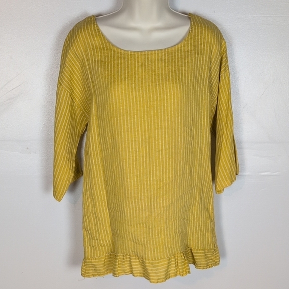 Lungo L'Arno Tops - Lungo L'Arno 100% Linen Tunic Top